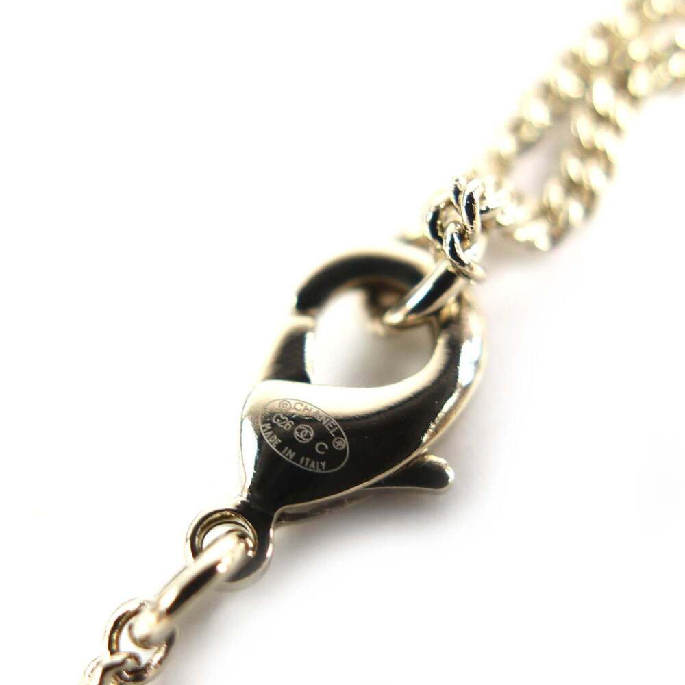 CHANEL Gold Pearl Logo Necklace - Picture 8 of 8